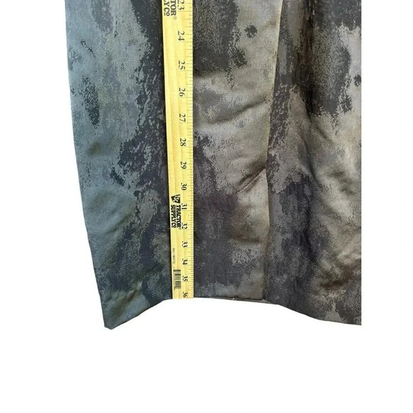 ANN TAYLOR Loft Size 2 Gray Watercolor Print Sheath Zip Business Casual Dress - Picture 5 of 10